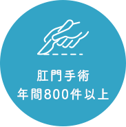 肛門手術年間800件以上